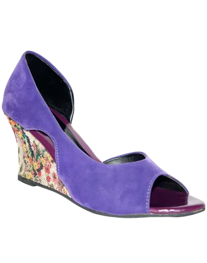 Fiorella Purple Peep Toes